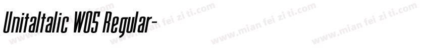 UnitaItalic W05 Regular字体转换